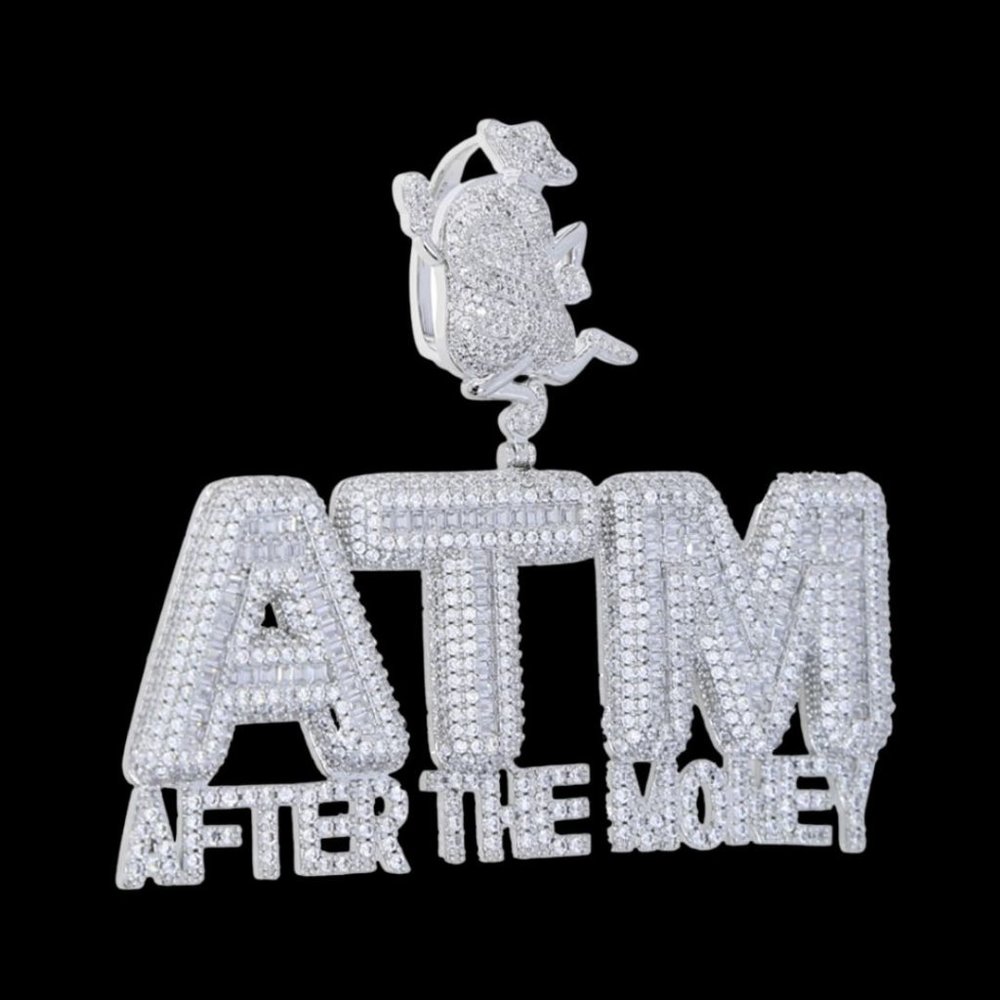 Iced Out Bling Letters ATM After The Money Limited Edition Pendant
